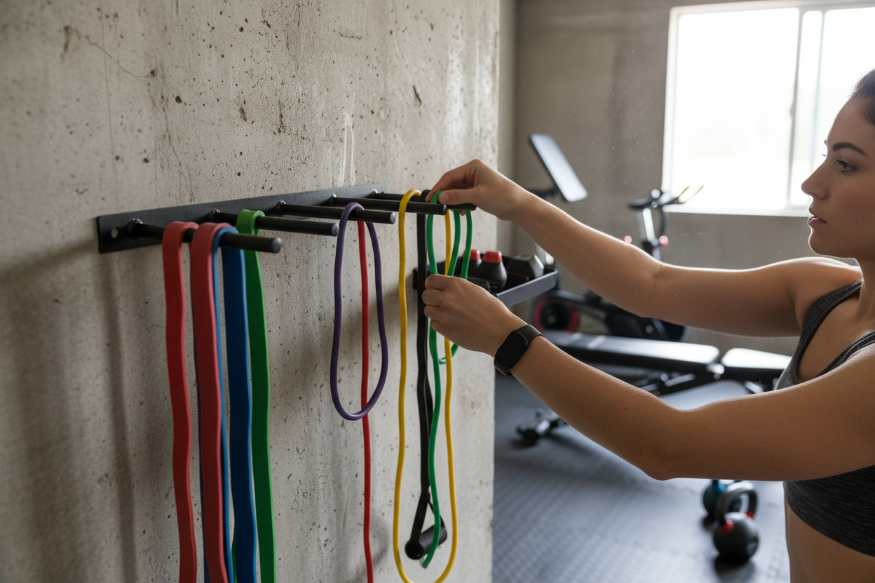 Premium Resistance Band Storage Rack - Heavy Duty Wall-Mounted Solution for Organizing Exercise Bands