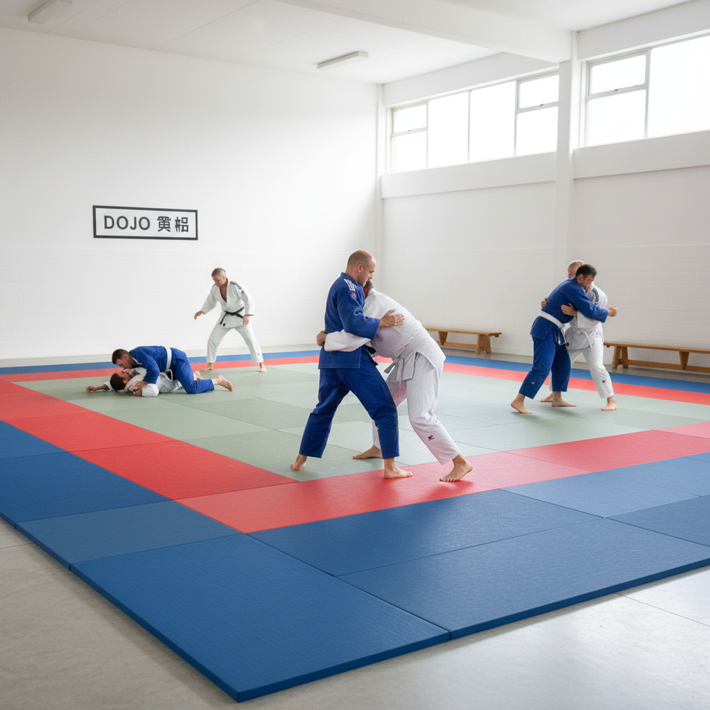 Premium Heavy Duty Contest Judo Mats 1m x 1m x 40mm - Durable and Versatile for Martial Arts Training