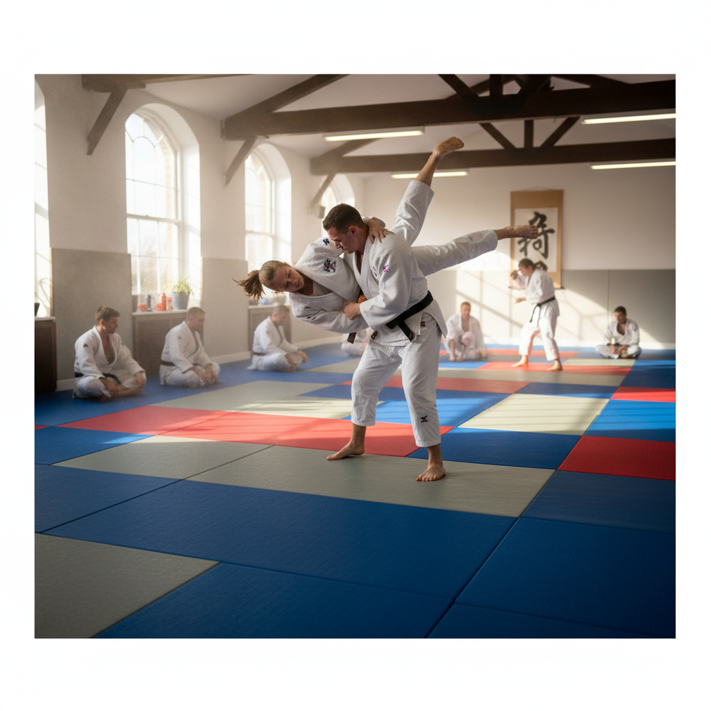 Premium Heavy Duty Contest Judo Mats 1m x 1m x 40mm - Durable and Versatile for Martial Arts Training