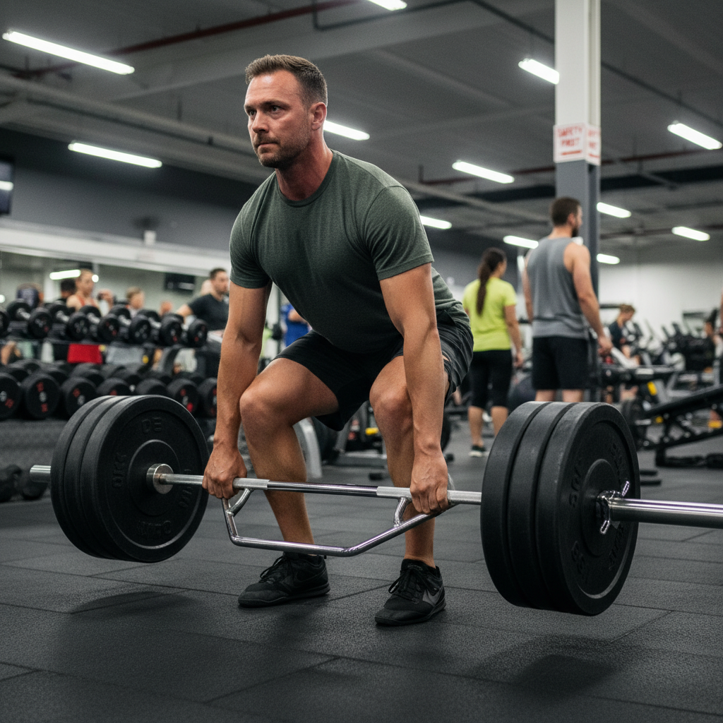 Premium Hex Bar with Dual Height Grips, Stainless Steel Frame, and 450kg Load Capacity for Versatile Workouts