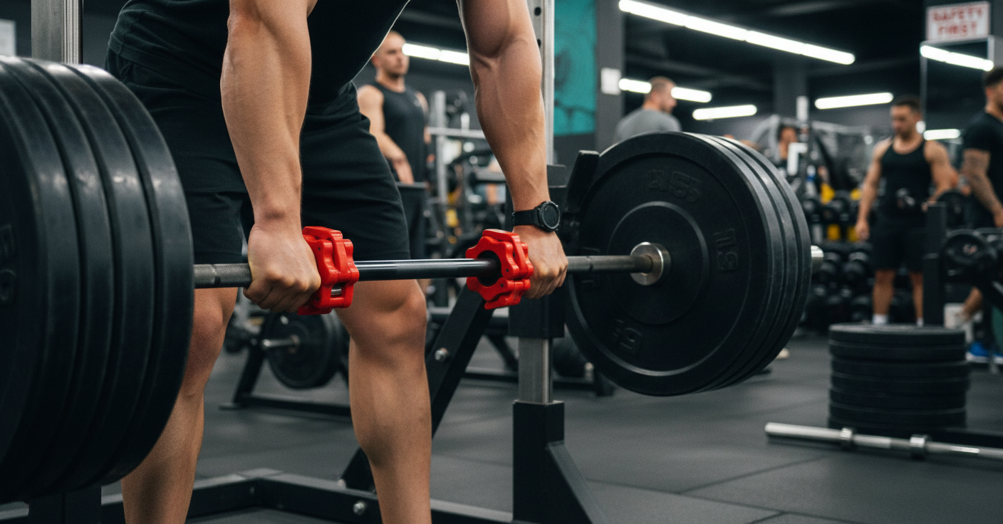 Professional 2-Inch Quick Release Barbell Collars for Olympic Weight Bars - Durable Snap-Lock Mechanism in Red or Black