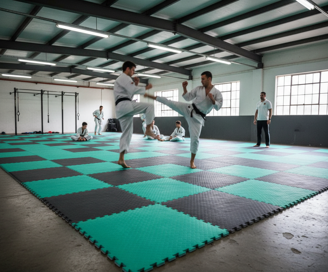 Premium 20mm High-Performance Jigsaw Mats 1m x 1m for Karate & Kickboxing - Waterproof, Reversible with High Grip