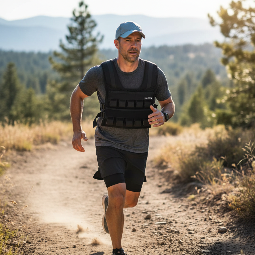 Premium Adjustable Weighted Vest with Removable 1kg Weights for Strength Training and Fitness, One Size Fits All, Black/Green Color