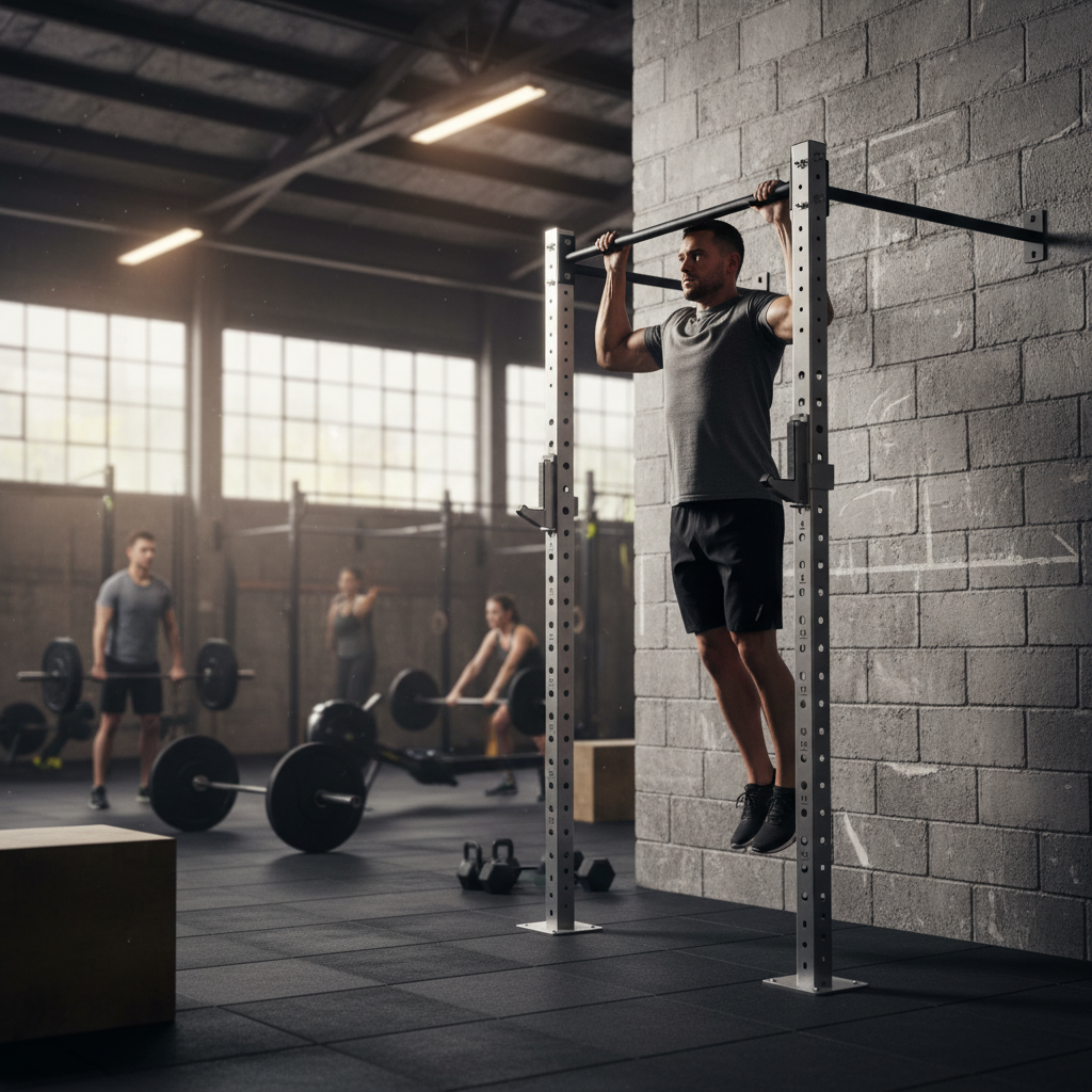 Premium Heavy Duty Wall Mounted Gym Rigs - Modular Design with Adjustable Squat Bays and Durable Stainless Steel Construction