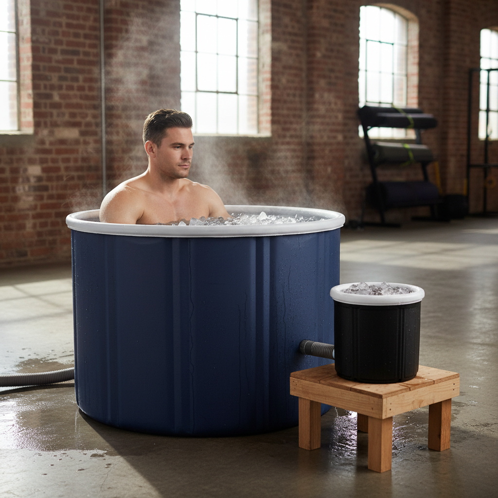 Premium Ice Bath Recovery Therapy Unit for Athletes - Compact Cold Plunge Solution with Easy Setup and Muscle Relief Benefits