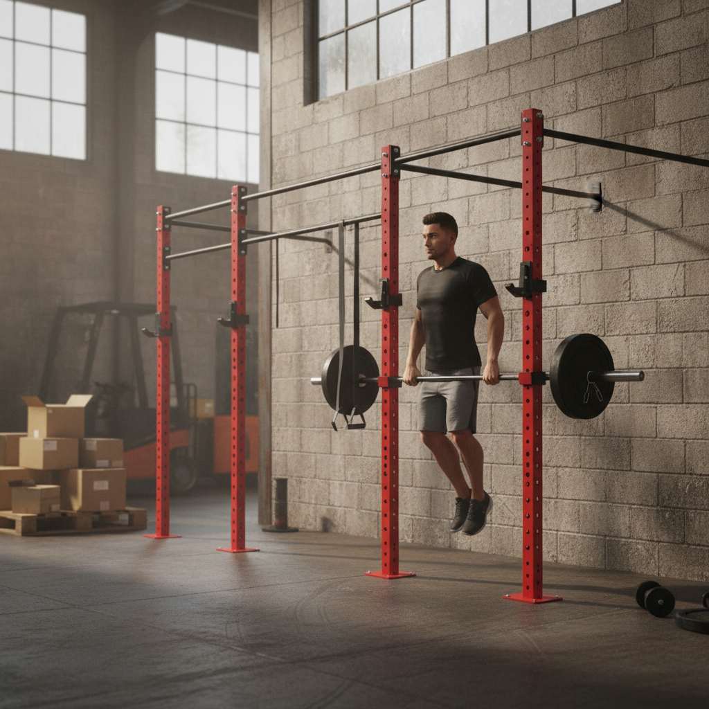 Premium Wall Mounted Modular Gym Rig System - Customizable Design with Heavy Duty Steel Construction and Multiple Attachment Options