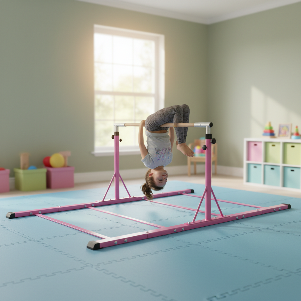 Premium Heavy Duty Adjustable Gymnastics Bars 3-5ft with Fiberglass Centre for Stability and Performance