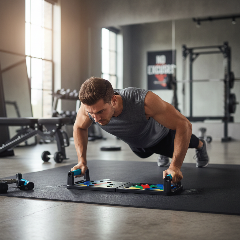 Premium Foldable Push-Up Board - Multi-Angle Upper Body Trainer for Home and Travel Workouts