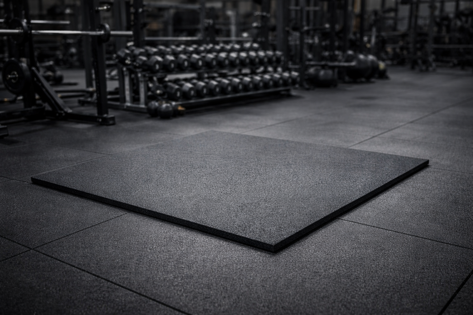 Premium Heavy Duty Black Rubber Gym Flooring Tiles with 20mm Thickness