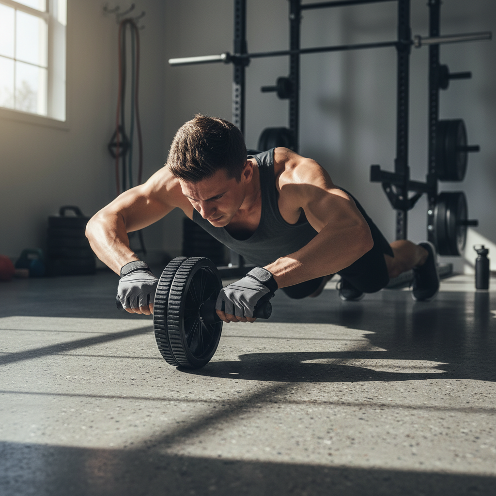 Premium Compact Ab Roller for Core Strength Training - Ergonomic Design and Smooth Rolling Wheel for Effective Workouts