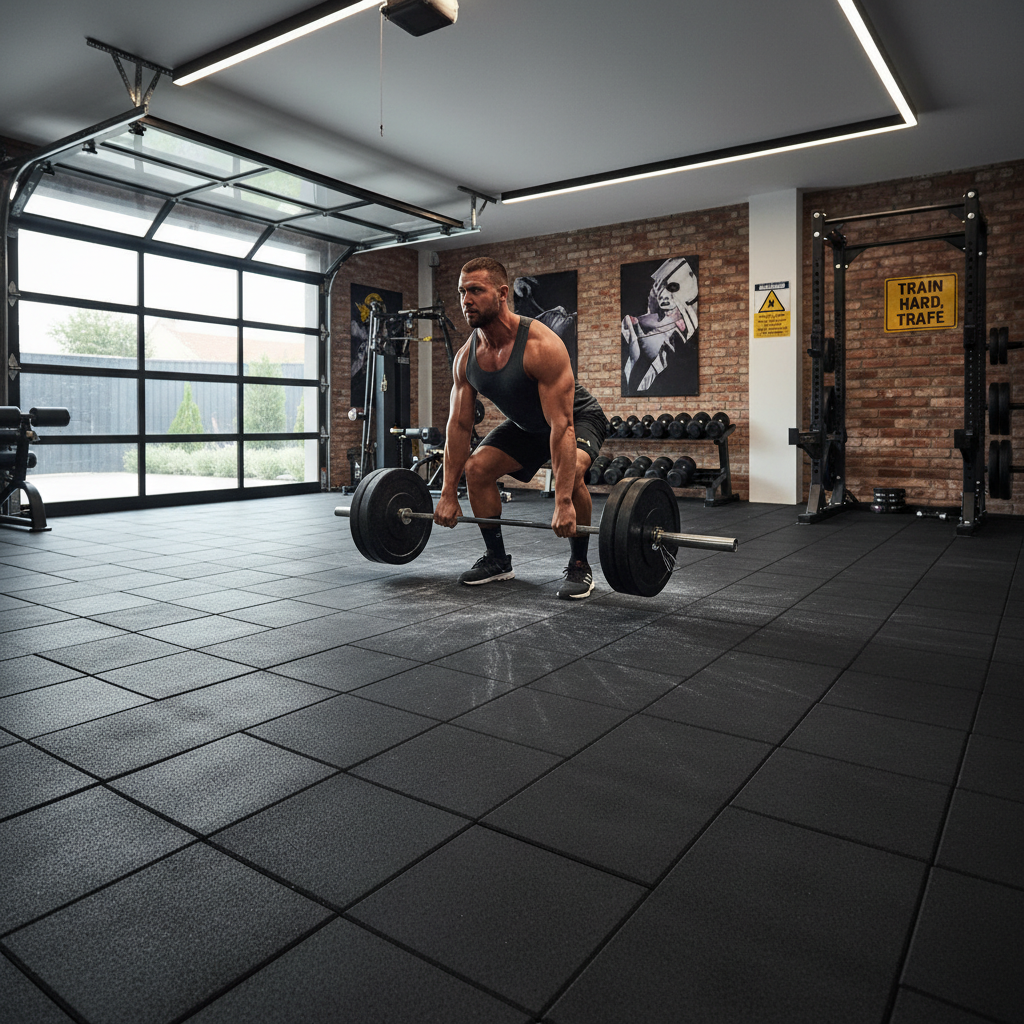 Premium Heavy Duty Rubber Gym Flooring Tiles - 20mm Thick, 100cm x 50cm, VOC Tested, Ideal for Weightlifting and CrossFit