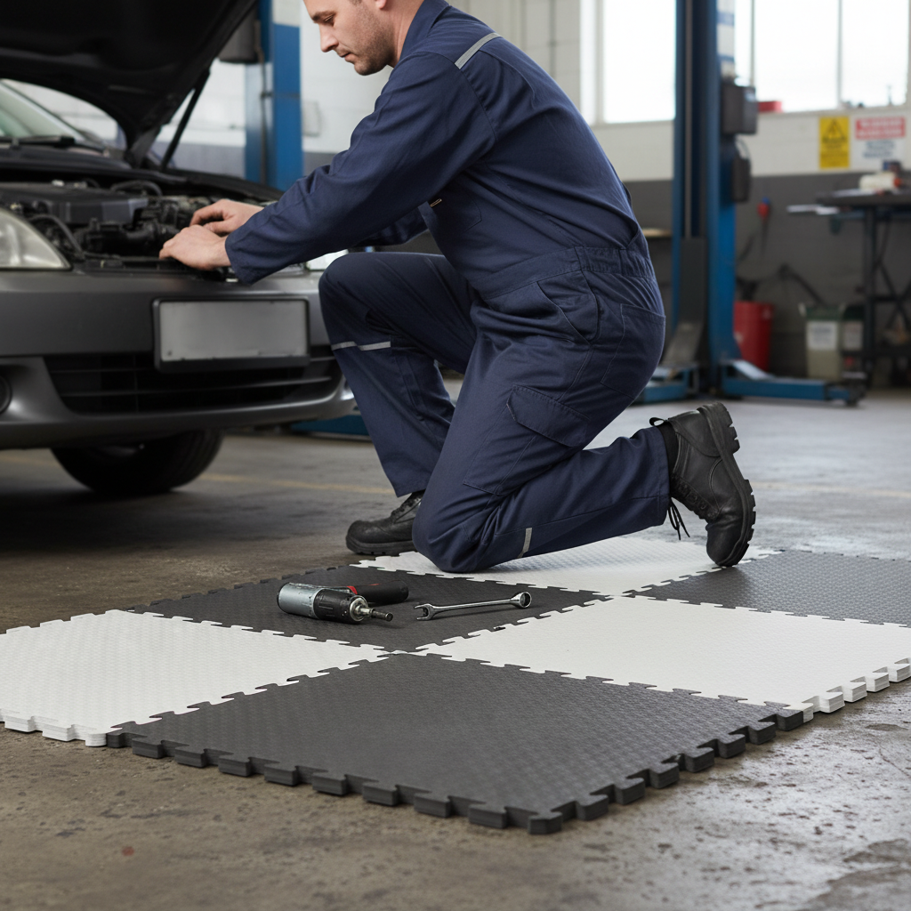 Premium 40mm Thick Reversible Jigsaw Mats in Black and Grey - 1m x 1m for MMA and Martial Arts Training