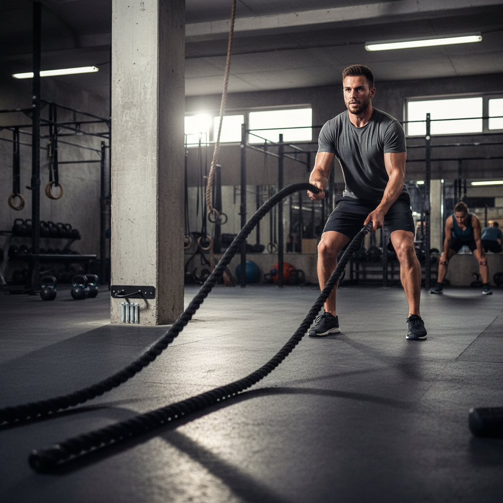 Heavy Duty Battle Ropes for Full-Body Power Training - 9m, 12m, 15m Lengths with Secure Anchor Set