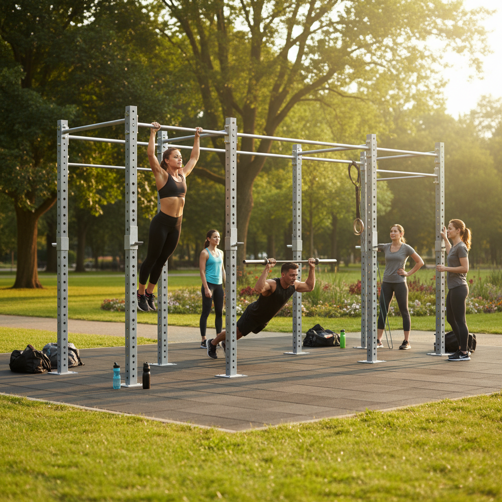 Professional Heavy Duty Galvanised Steel Modular Gym Rigs for Indoor and Outdoor Training Spaces