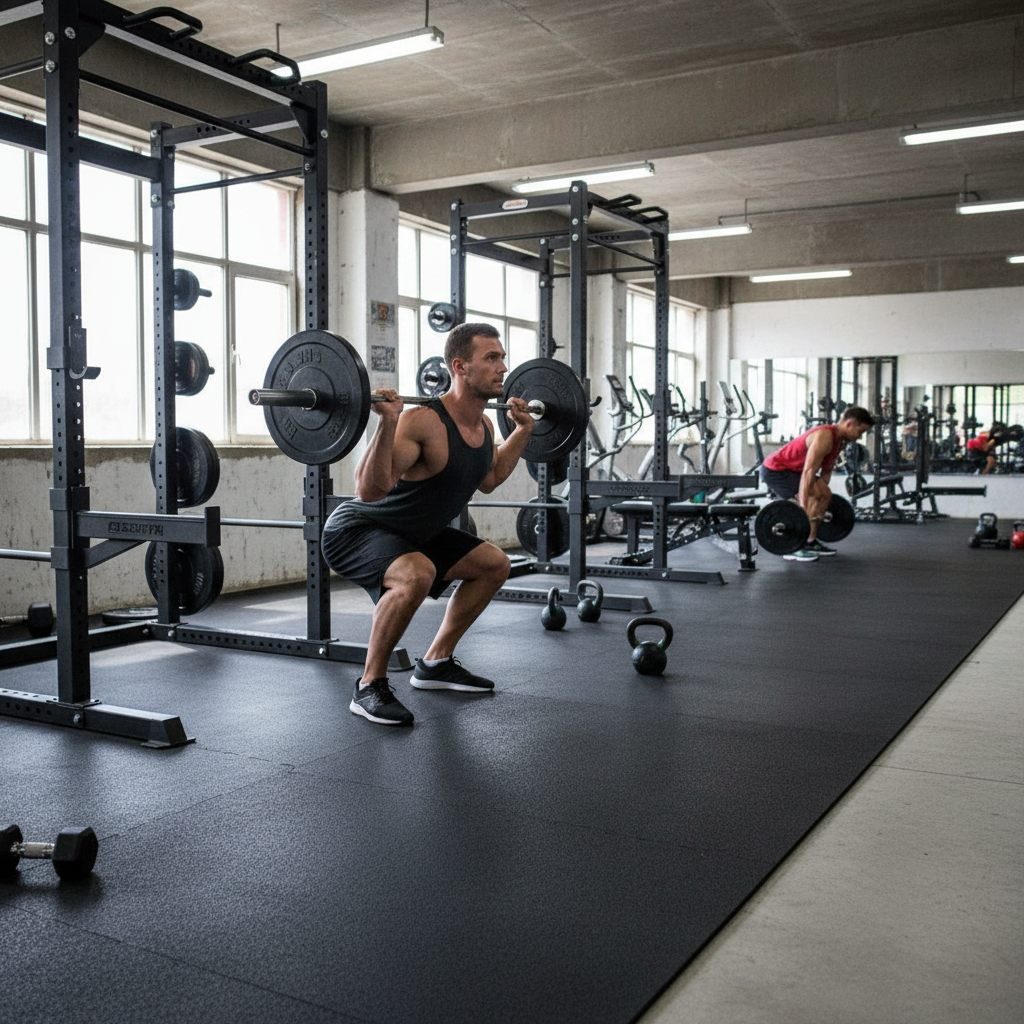 Premium Heavy Duty Rubber Mat Roll 8mm - 10m Long, Non-Toxic, High Density for Gym and Fitness Applications