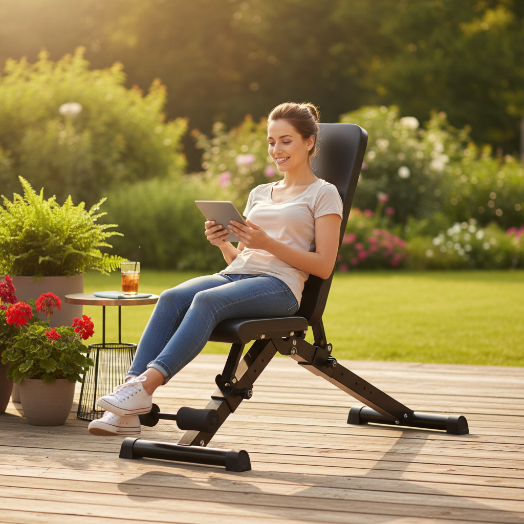 Premium Adjustable Foldable Bench for Full-Body Training - Compact Multi-Position Design with 300kg Capacity and Thick Padding