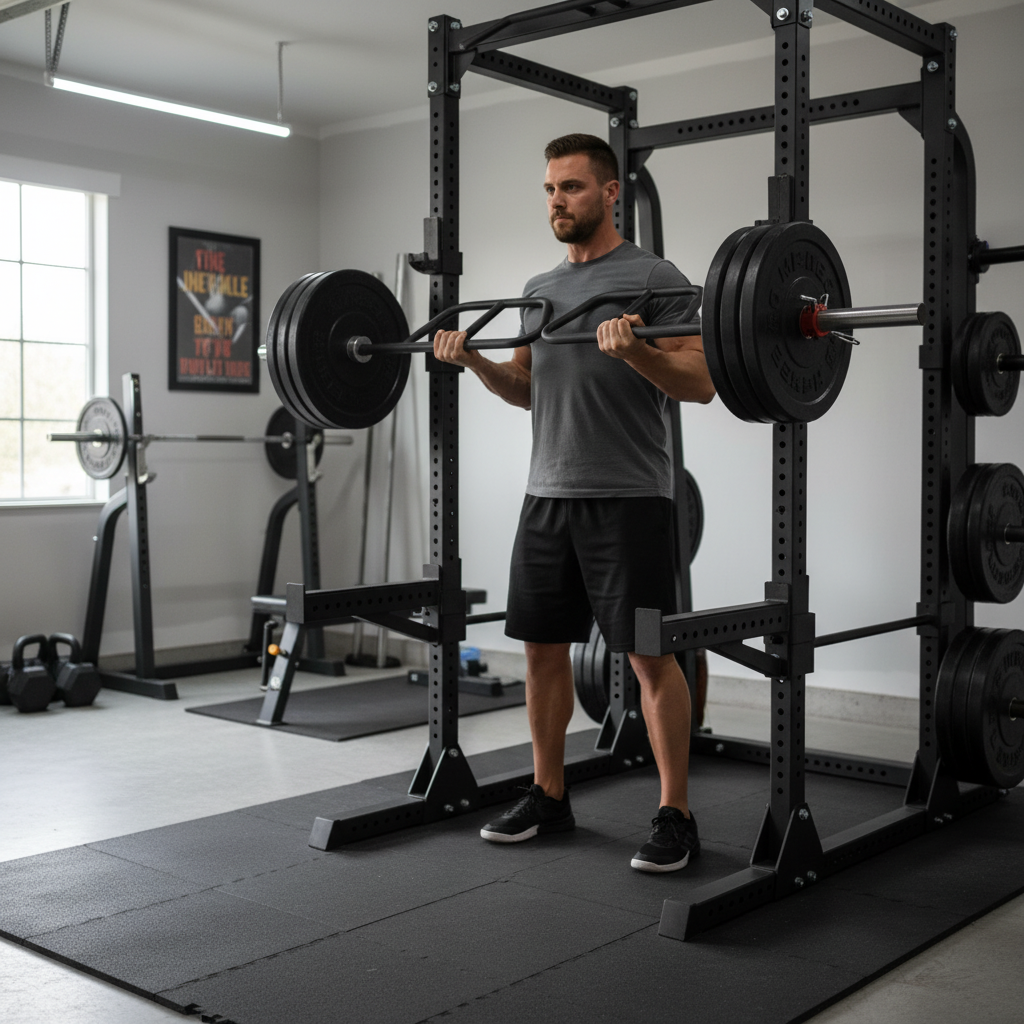 Premium Heavy Duty Jammer Arms for Power Rack - Adjustable Height and Angle with Non-Slip Handles