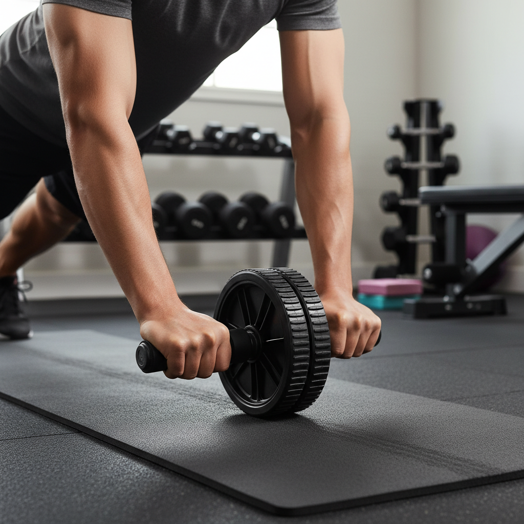 Premium Compact Ab Roller for Core Strength Training - Ergonomic Design and Smooth Rolling Wheel for Effective Workouts