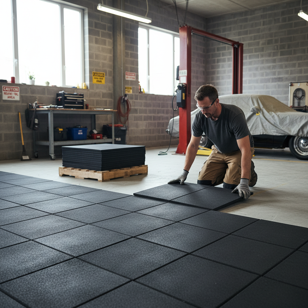 Premium Heavy Duty Rubber Gym Flooring Tiles 100cm x 50cm with 20mm Thickness for Weightlifting and CrossFit Areas