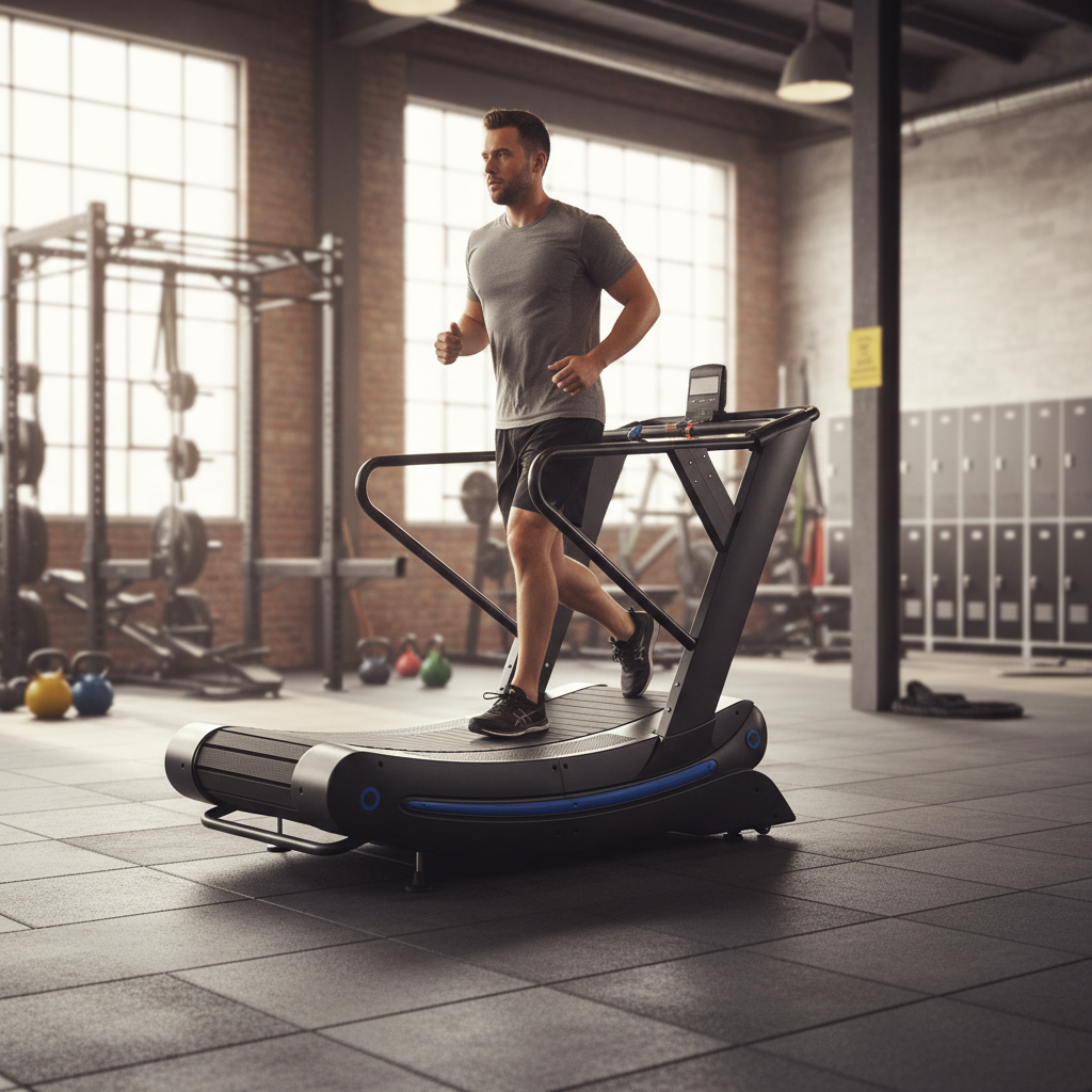 Premium Eco-Friendly Curved Treadmill - Self-Powered, Motorless Design for Enhanced Running Mechanics and Higher Calorie Burn