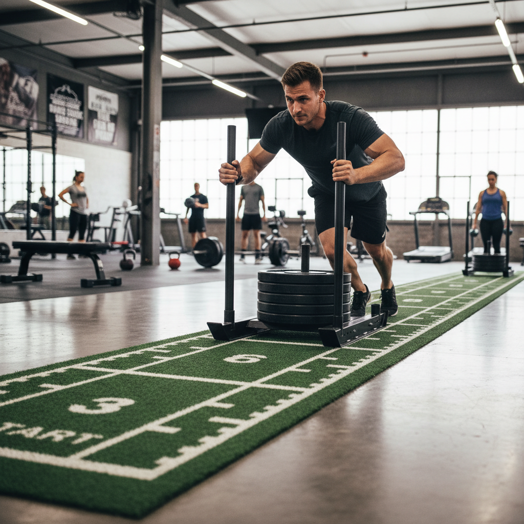 Premium Heavy-Duty Weight Sled and Track System 1m x 10m for Strength Training - High-Quality Professional Grade for Industrial and Commercial Appl...