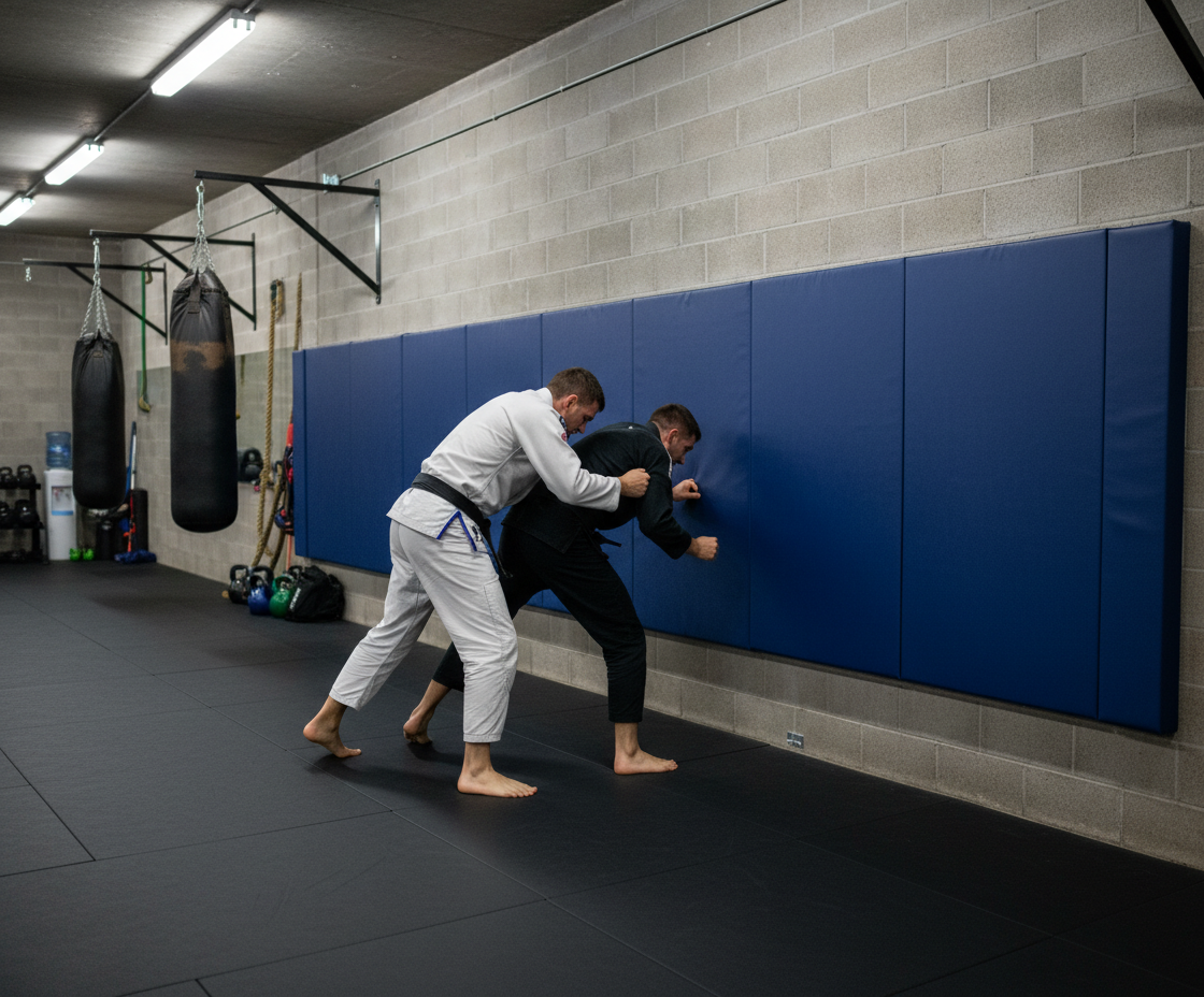 Premium Wall Mats for MMA and BJJ - Vinyl Covered, 1.2m Height, 0.61m Width, 50mm Thick, Ideal for Gym Walls