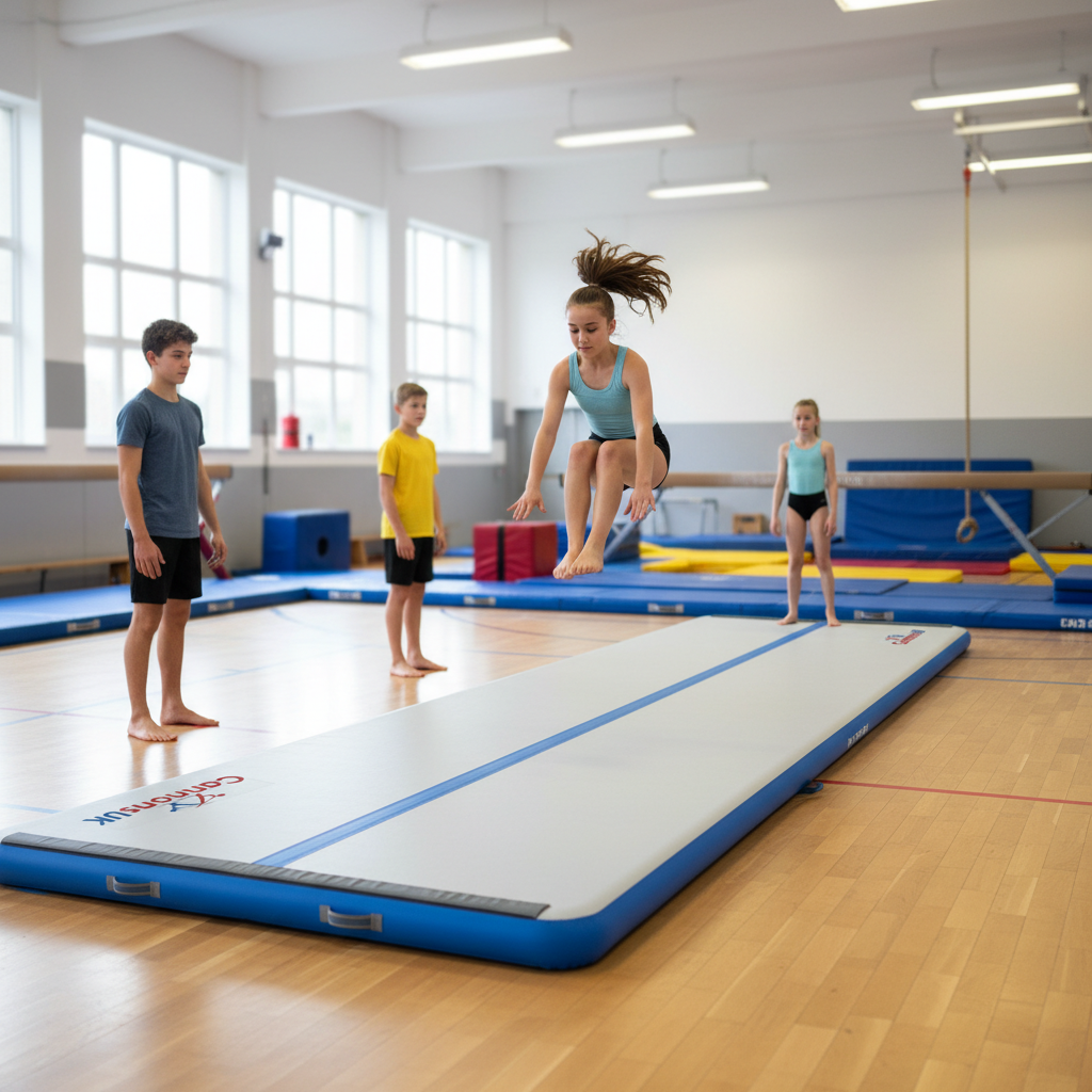 Premium Professional Air Track Mat 4m x 2m x 10cm with Velcro Connectors for Enhanced Safety and Skills Training