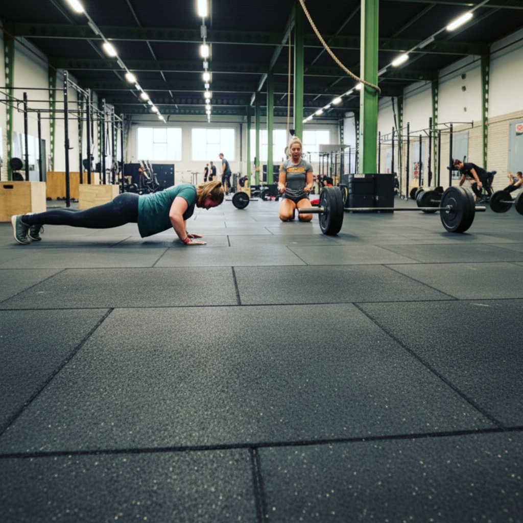 Premium Heavy Duty Garage Gym Flooring Set - 13m² of 20mm Thick Rubber Tiles for Home Gym, Weightlifting, and More