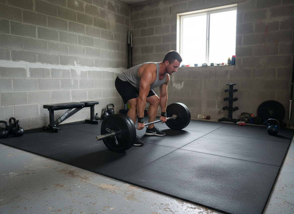 Premium Heavy Duty 13m² Rubber Weight Training Gym Mats - 15mm Thick, 1m x 1m Size with Shock Absorption and Anti-Slip Surface