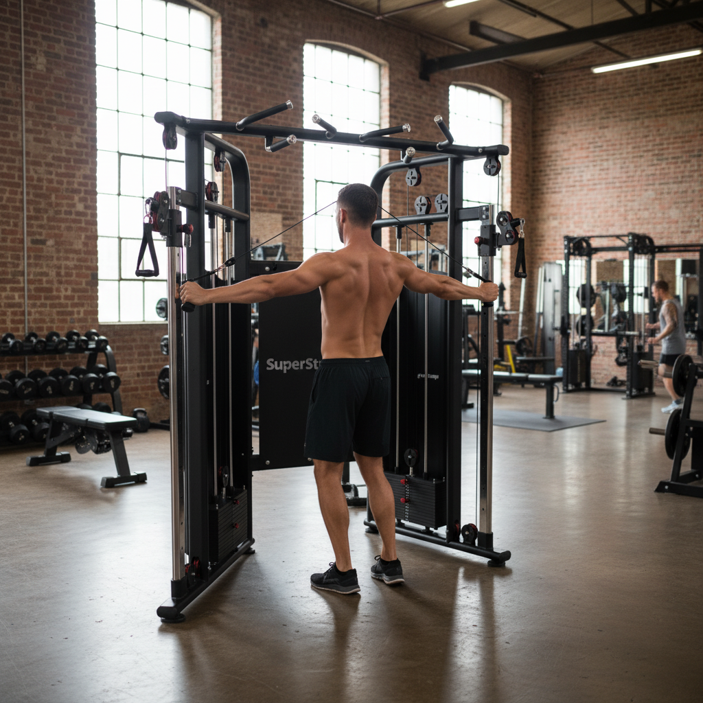 Professional Heavy Duty Functional Trainer with Dual 80kg Weight Stacks and Smooth Cable Operation for Full-Body Workouts