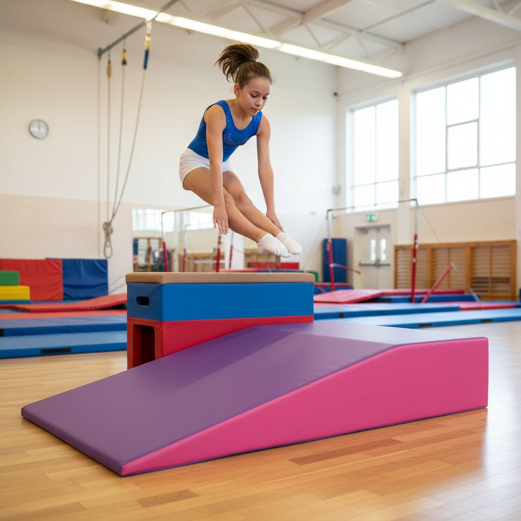 Premium Lightweight Foam Springboard for Gymnasts - Soft Vinyl with EPE Foam for Confidence Building