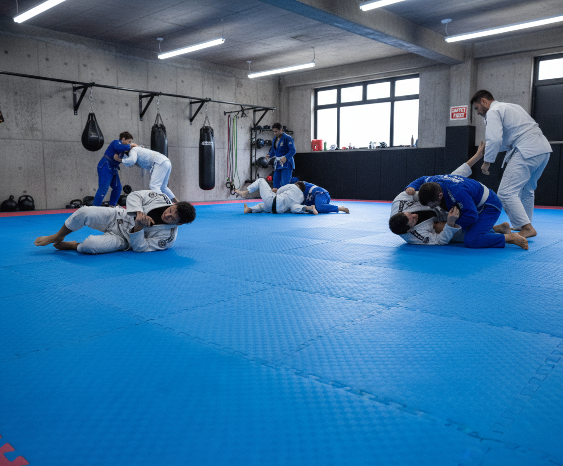 Premium 30mm Thick Interlocking Jigsaw Mats 1m x 1m for BJJ, Karate, and Kickboxing