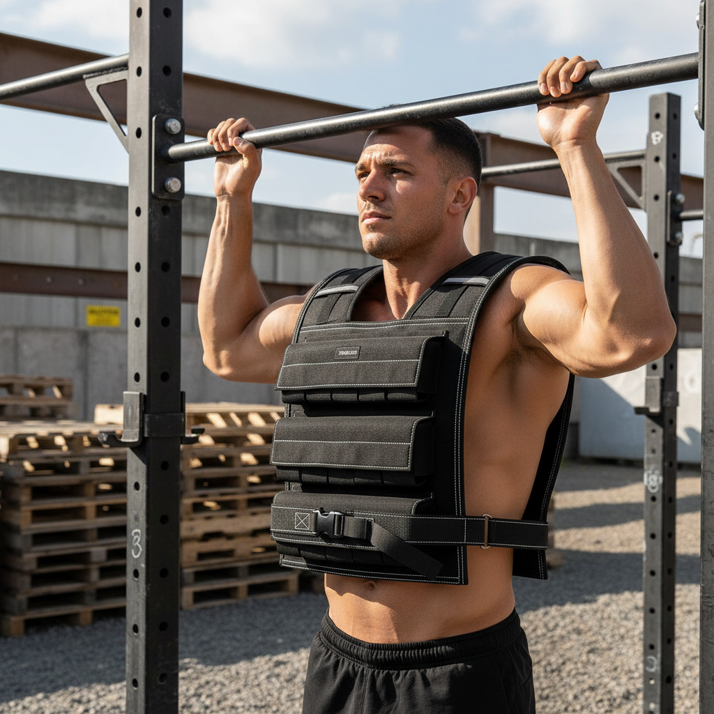 Heavy Duty 30kg Adjustable Weight Vest for High-Performance Training with Removable Iron Blocks and Breathable Padding