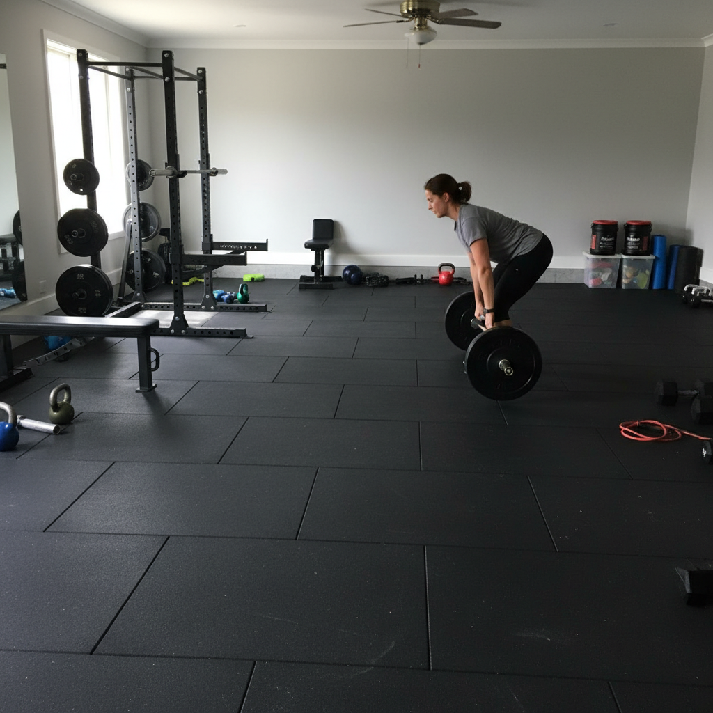 Premium Heavy Duty 20mm Rubber Gym Flooring Tiles - Grade B Package for Gym and Free Weight Areas