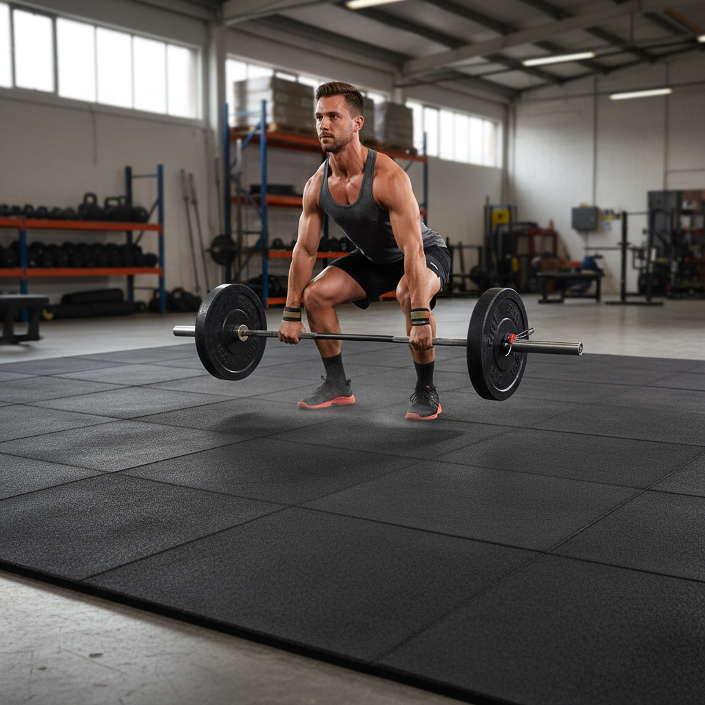 Premium 20mm Heavy Duty Gym Floor Mats 100cm x 100cm - Durable, Slip-Resistant, Eco-Friendly Solution for Home and Commercial Gyms
