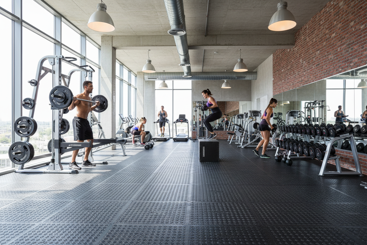Professional gym with DURASOF tiles