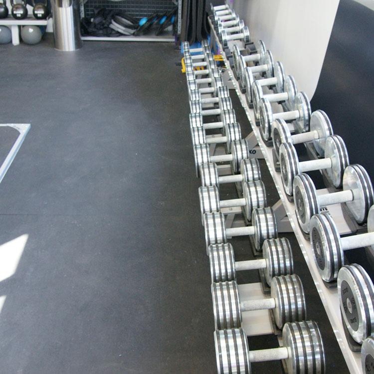 Dim Gray Rubber Gym Flooring Cut Lengths