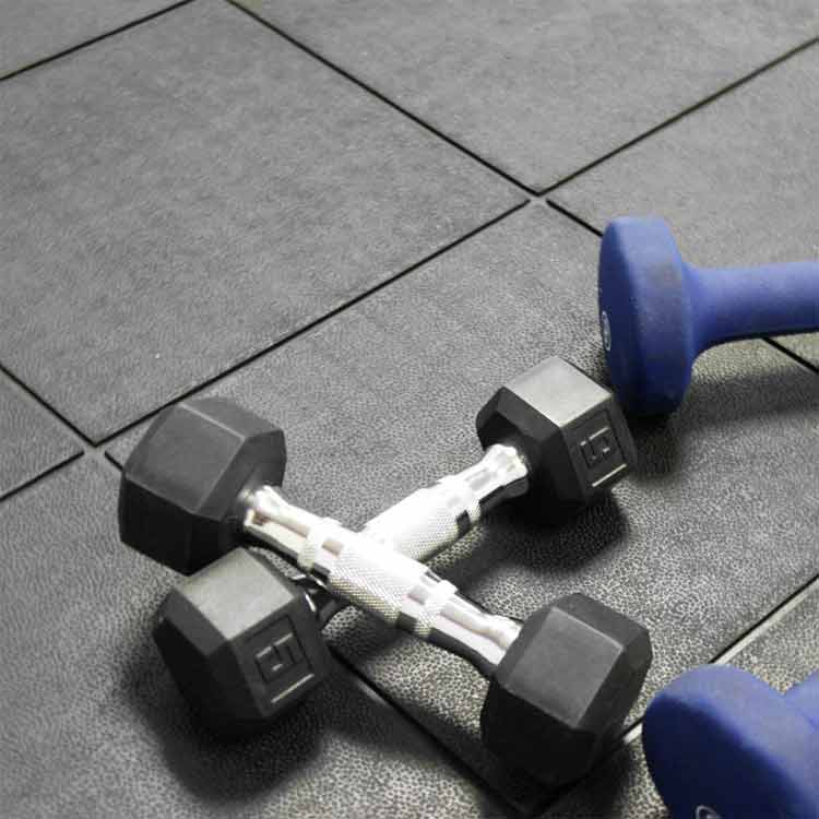 Light Slate Gray CrossFit Gym Mats Interlocking