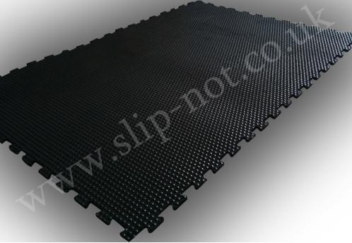 Light Gray Interlocking Rubber Gym Mats