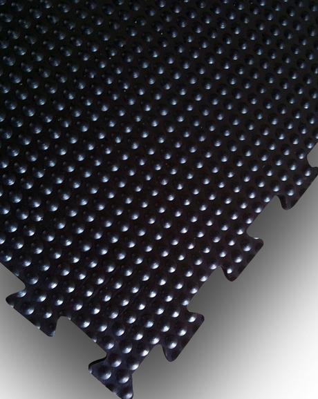 Black Interlocking Rubber Gym Mats